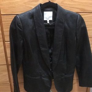 Black leather jacket